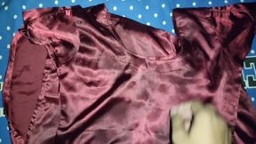 Satin Silk Handjob Porn - Handjob with *** Satin Maroon Suit of Nurse 15