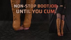 The Bootjob Will Not Stop Until You Cum, in Brown High Heels Boots (Double Close Version) - TamyStarly - Cock Balls Crush Trample, Shoejob, CBT, Trampling, Bootjob, Stomping