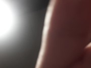 Thick FTM Squirts and Sucks on Big Dildo
