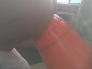 Private Video Of Straight Male Outdoors Stretching Ass On Huge Cone In Truck At Beach