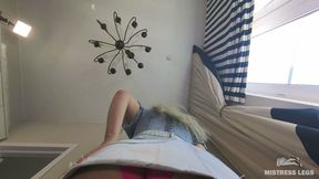 POV Face Sitting My Big Pink-panty Ass Jumping on Your Face