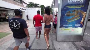 brazilian  kendal , debora andrade walks almost naked on the street then get fucked by bbc (anal, bbc, atm, public tease, dirty talk, beach, deep kiss) ob246
