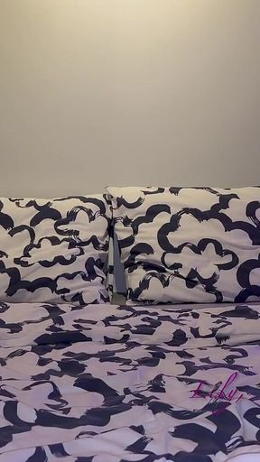Blonde Slut Gives a Blowjob Looking Into Your Eyes and Fucks Herself with a Big Cock