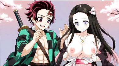 Hentai de waifus populares Tsunade, Nezuko