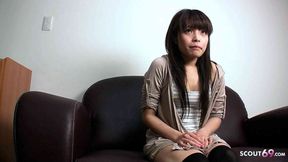 Old guy seduces and creampies cute Japanese virgin teen