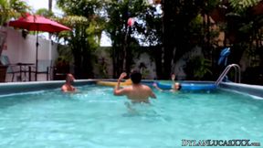 Oliver starts licking Tyler's cock when they enter the bedroom