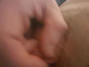 Quick rub with stepmom outside the door