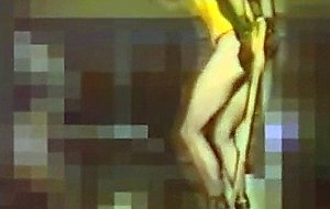 Oldie 24 selfbondage in yellow swimsuit