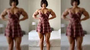AI Muscle Girls in Sexy Dresses