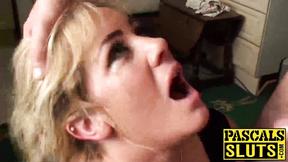 ”Hot blonde mature deepthroats & gets screwed by a massive shaft”