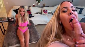 Blonde Big Titty Bombshell Destroying The Neighbors Cock