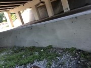 Daytime cum on a sidewalk in Miami (TS PublicPrincess)