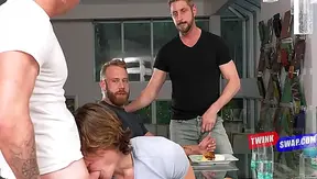Stepbrothers Unite: From Friendly Greeting to Wild Twin Penetration – 18+