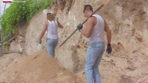 Threesome of Workers Fucking.