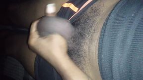 Daddy pulls out his massive big black cock And Started jerking it