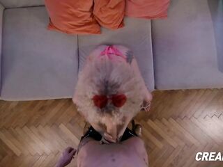 Tattooed Sweetheart Geishakyd Is Stretching Out Her Twat With A Big Dick