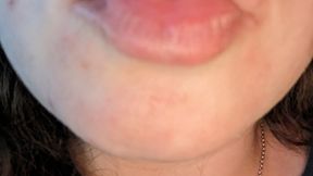 Showing off my uvula with wet glossy lips wmv