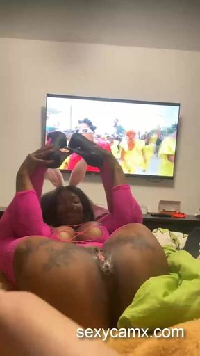 Busty ebony slut get creampie after hard missionary pounding