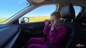 young hitch hiker girl pick up car sex + hotel sex