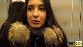 Debt4k. juciy snatch of teenager girl costs enough to close debt