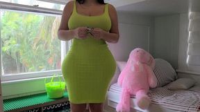 Latina MILF enjoys loaded easter bunny cock