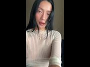 Big tits bounce as she leans forward slow 👅