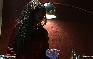 Asian TS ties and anal fucks intruder