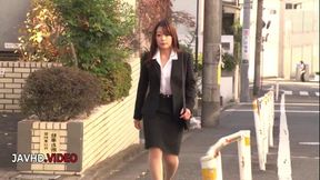 Office Lady Shiona Suzumori seduces with slop blows Creampie climax is hers now MILF