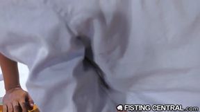 black and white teachers fisting each other on their desks in