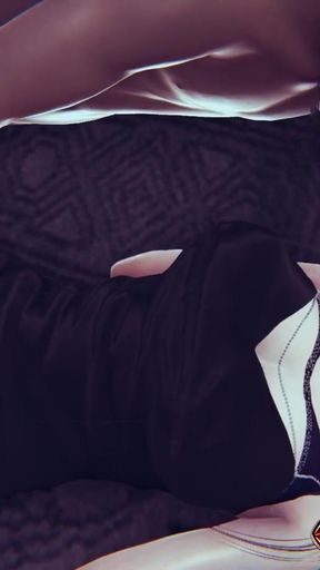 A Hot Japanese Girl in Black Night Dress and Heels - Tits Massage &amp; Fingering Her Tight Pussy - Explosive Orgasm   Clip 1