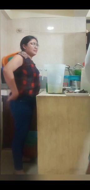 Maid Fucked by Her Boss, My Wife Almost Caught Us