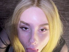 Blonde Blowjob Babe Performs A Sloppy POV Cocksucking