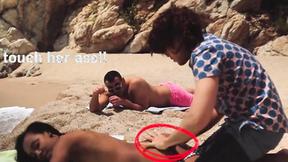 ”PornDoe Pedia: Gorgeous Portuguese hot girl Noe Milk beach seduction”