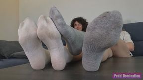 Naughty Girls Stinky Socks - 4K MP4