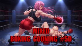 Mixed Boxing Gooning #5D: Ring Queen's Merciless Mesmeric Beatdown (Animated, Music, Text)