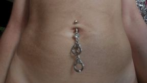 Handcuffs Dangle Belly Button Fingering (HD) MP4
