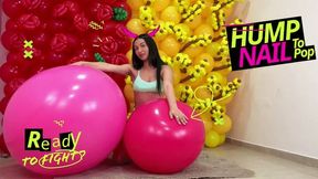 Lana's Playful Balloon Tease: A Stunning 40" and 25" Pop Session