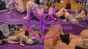Jasmine_Dlight & Bambi Brat - Extreme Deep Footing Training Knee Deep Leg Insertion