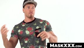 MaskXXX.com - Muscular alpha male Brad's naked strip after an interview