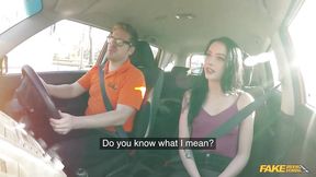 Teenage Learner Gets Creampied on her 2nd Driving Lesson - Fake Driving School