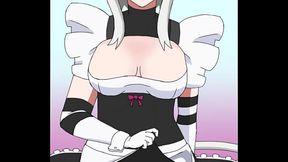 Maid mostra a bucetinha de baixo da saia