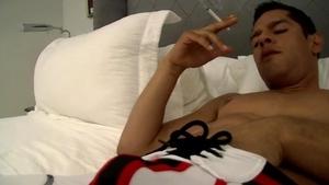 Boys-Smoking: Gay Stud Bobby Hart Smoking and Jerking Off