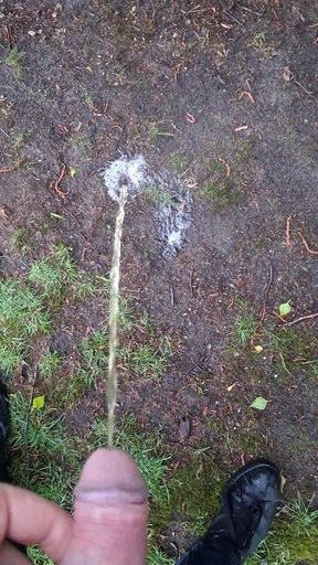 My pissing in garden