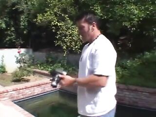 Cheating Wife Screws Gardener wildly.