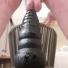 anal introducion of a 45-70-88 monster plug. second time the 88mm knot is going into. 20220216 - session 027