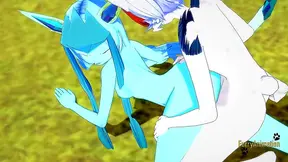 Glaceon Gets Handjob & Fucked By Cinderace for Rough Creampie in 3D Hentai Yiff