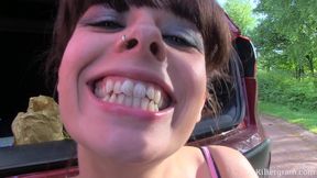 Alternative British Brunette Goes on a Dirty Dogging Adventure Because She Loves Satisfying Strangers
