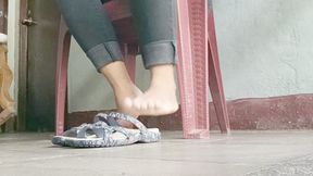 Wild Crocs Bendind Show by Brunette Latina Girl