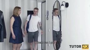 Passionate Encounter: Algebra Teacher in Stockings Surprised by Frustrated Student