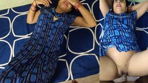 Beautiful desi village bhabhi  first honeymoon with his college lover in his bedroom.